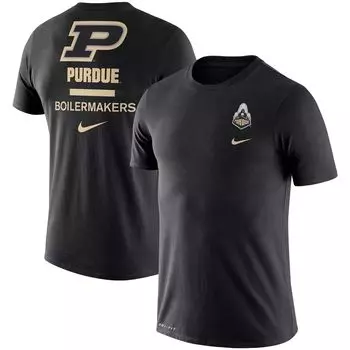 Мужская черная футболка Purdue Boilermakers DNA с логотипом Performance Nike