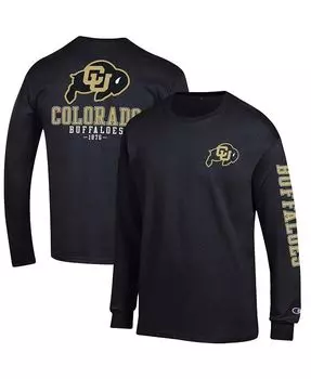 Мужская черная футболка с длинным рукавом Colorado Buffaloes Team Stack Champion, цвет Black