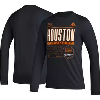 Мужская черная футболка с длинным рукавом Houston Dynamo FC Club DNA adidas