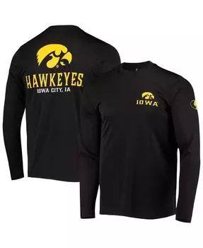 Мужская черная футболка с длинным рукавом iowa hawkeyes mossy oak spf 50 performance Colosseum, черный