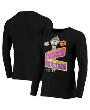 Мужская черная футболка с длинным рукавом lsu tigers vs. clemson tigers 2020 college football playoff national championship touchdown Fanatics, черный