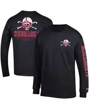 Мужская черная футболка с длинным рукавом Nebraska Huskers Team Stack Champion