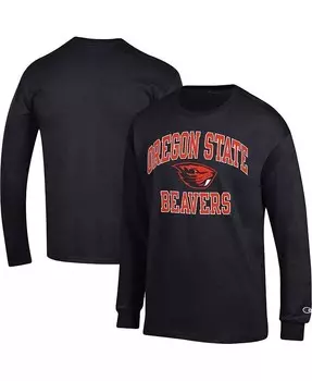Мужская черная футболка с длинным рукавом Oregon State Beavers High Motor Champion, черный