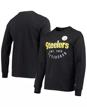 Мужская черная футболка с длинным рукавом pittsburgh steelers peter Tommy Hilfiger, черный