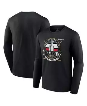 Мужская черная футболка с длинным рукавом с логотипом Vegas Golden Knights Кубка Стэнли Чемпионов Rally Cry 2023 Fanatics, черный