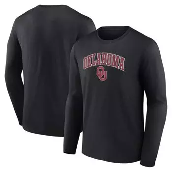 Мужская черная футболка с длинным рукавом с фирменным логотипом Oklahoma Earlys Campus Fanatics