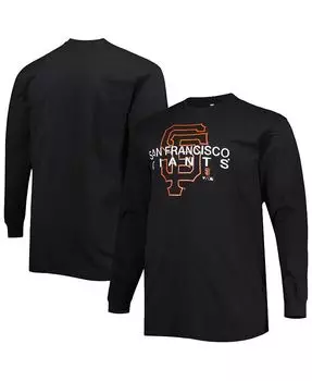Мужская черная футболка с длинным рукавом San Francisco Giants Big and Tall Profile, черный