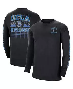 Мужская черная футболка с длинным рукавом UCLA Bruins Tour Max 90 Nike, черный