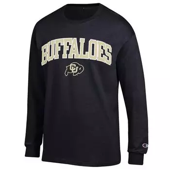 Мужская черная футболка с длинными рукавами Champion Colorado Buffaloes