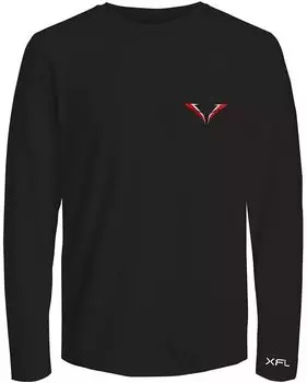 Мужская черная футболка с длинными рукавами и логотипом Vegas Vipers Lockup Xfl