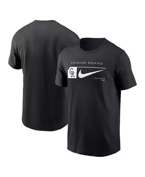 Мужская черная футболка с графическим логотипом Colorado Rockies Fashion Nike, черный