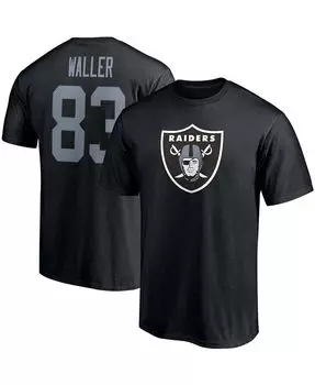 Мужская черная футболка с именем и номером игрока Darren Waller Las Vegas Raiders Fanatics, черный