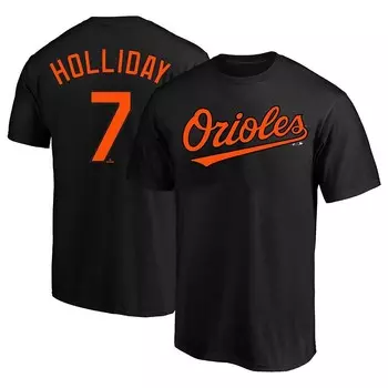 Мужская черная футболка с именем и номером Jackson Holliday Baltimore Orioles Big & Tall Profile, цвет Orl Black