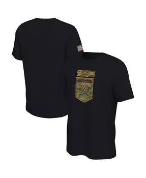 Мужская черная футболка с камуфляжным принтом Virginia Cavaliers Veterans Nike, черный