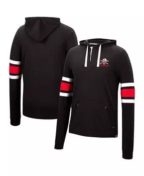 Мужская черная футболка с капюшоном nebraska huskers lebowski и длинным рукавом Colosseum, черный