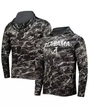 Мужская черная футболка с капюшоном с длинным рукавом alabama crimson tide mossy oak spf 50 performance с длинным рукавом Colosseum, черный