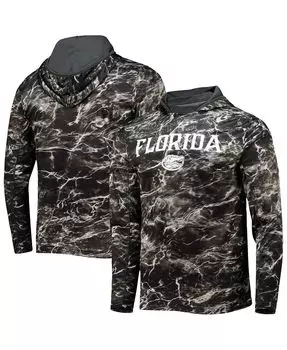Мужская черная футболка с капюшоном с длинным рукавом florida gators mossy oak spf 50 performance Colosseum, черный
