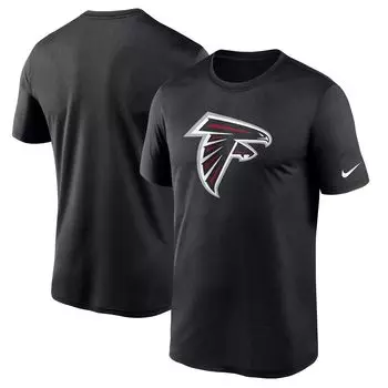 Мужская черная футболка с логотипом Atlanta Falcons Essential Legend Performance Nike
