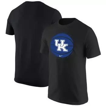 Мужская черная футболка с логотипом баскетбола Kentucky Wildcats Nike