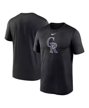 Мужская черная футболка с логотипом Colorado Rockies New Legend Nike