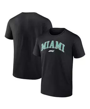 Мужская черная футболка с логотипом Formula 1 Miami Grand Prix Fanatics, черный