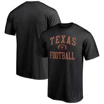 Мужская черная футболка с логотипом команды первого спринта Texas Longhorns Fanatics