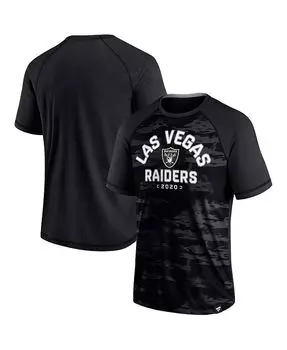 Мужская черная футболка с логотипом Las Vegas Raiders Hail Mary реглан Fanatics, черный