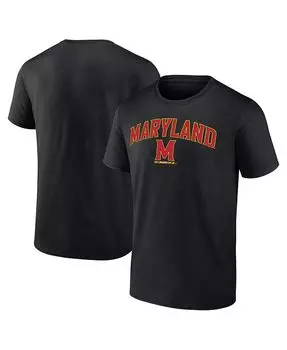 Мужская черная футболка с логотипом Maryland Terrapins Campus Fanatics, черный