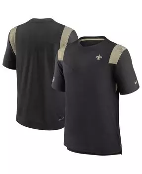 Мужская черная футболка с логотипом new orleans saints sideline performance player Nike, черный