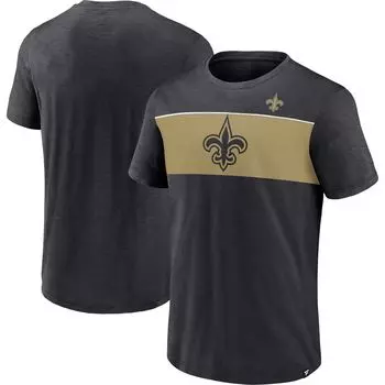 Мужская черная футболка с логотипом New Orleans Saints Ultra Fanatics