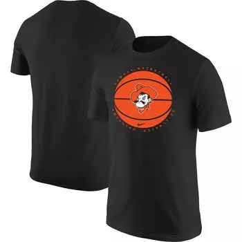 Мужская черная футболка с логотипом Oklahoma State Cowboys Basketball Nike