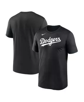 Мужская черная футболка с надписью Los Angeles Dodgers New Legend Nike