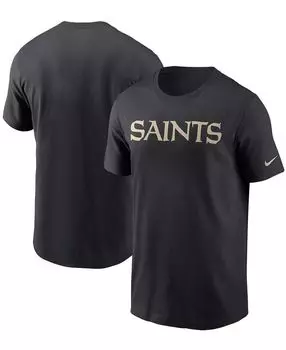 Мужская черная футболка с надписью New Orleans Saints Team Nike