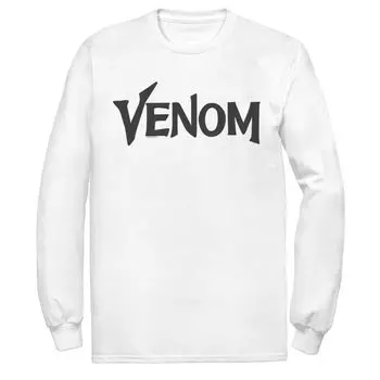 Мужская черная футболка с простым названием Marvel Venom Logo Licensed Character