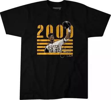 Мужская черная футболка с рисунком BreakingT Andrew McCutchen 2K Hits