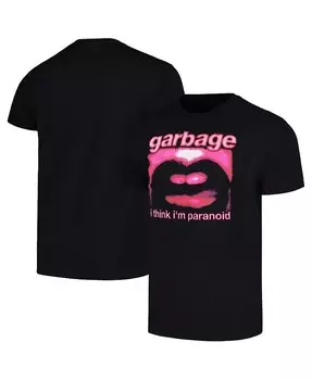 Мужская черная футболка с рисунком Garbage Paranoid Manhead Merch, черный