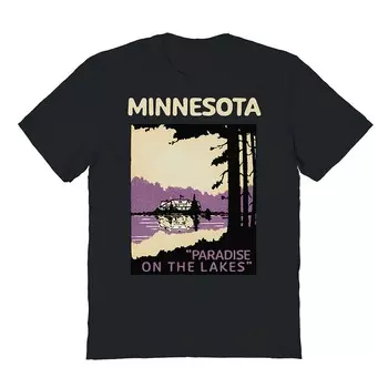 Мужская черная футболка с рисунком Minnesota Licensed Character, черный
