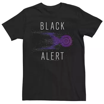 Мужская черная футболка с рисунком Star Trek Discovery Alert Licensed Character, черный