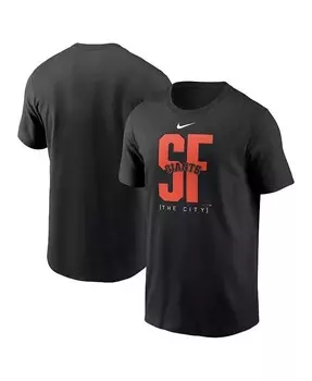 Мужская черная футболка с табло San Francisco Giants Nike, черный