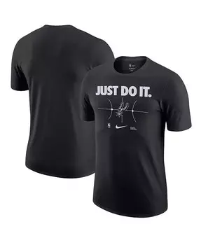 Мужская черная футболка San Antonio Spurs Just Do It Nike, черный