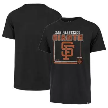 Мужская черная футболка San Francisco Giants Borderline Franklin '47