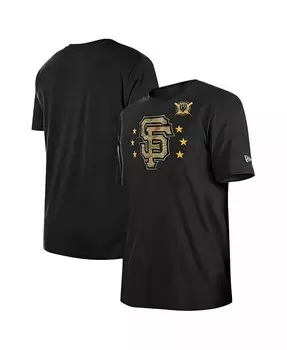Мужская черная футболка San Francisco Giants ко Дню Вооруженных Сил 2024 New Era, черный