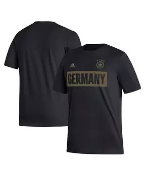 Мужская черная футболка сборной Германии Culture Bar Adidas, черный