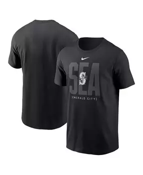 Мужская черная футболка Seattle Mariners Fashion Local Nike, черный