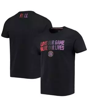 Мужская черная футболка toronto raptors social justice team FISLL, черный