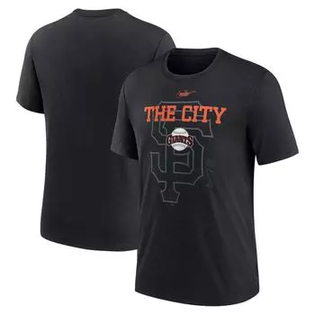 Мужская черная футболка Tri-Blend San Francisco Giants Rewind Retro Nike