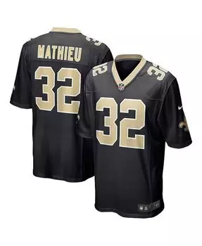 Мужская черная футболка Tyrann Mathieu New Orleans Saints Game Nike, черный
