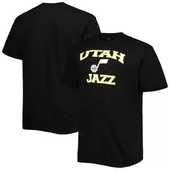 Мужская черная футболка Utah Jazz Big & Tall Heart & Soul