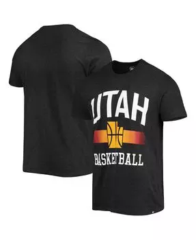 Мужская черная футболка utah jazz city edition club '47 Brand, черный