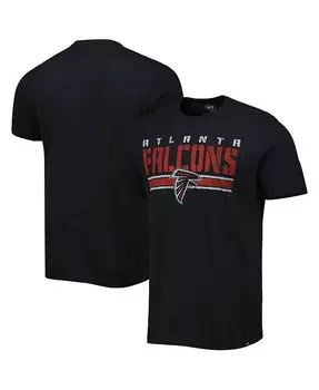 Мужская черная футболка в полоску Atlanta Falcons Team '47 Brand, черный